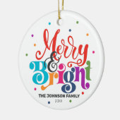 Vroege en heldere kerstfamilie Foto Modern Ornam Keramisch Ornament (Links)