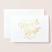 Vroege en heldere kerstfeestdag Gold Foil Kaart (Voorkant met envelop)