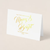 Vroege en heldere kerstfeestdag Gold Foil Kaart (Voorkant)