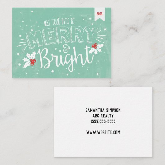 Vroege en heldere kerstfeestdag Pop door Notitiekaartje (Voorkant / Achterkant)