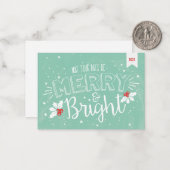 Vroege en heldere kerstfeestdag Pop door Notitiekaartje (Voorkant / Achterkant in situ)