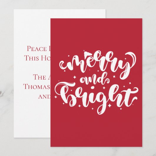 Vroege en heldere kerstfeestkaart feestdagenkaart (Voorkant / Achterkant)