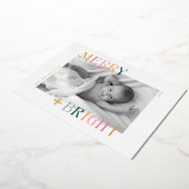 Vroege en heldere kerstfoto folie feestdagenkaart (Gedraaid)