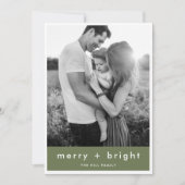 Vroege en heldere kerstfoto van Trendy Moss Feestdagenkaart (Voorkant)