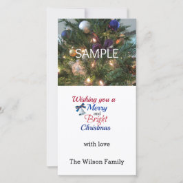 Vroege en heldere kerstfotokaart feestdagenkaart