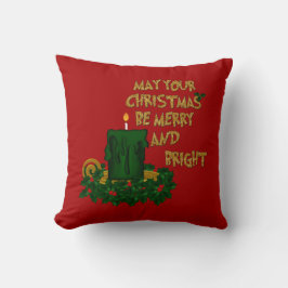 Vroege en heldere kerstkaarsstijl 2 kussen
