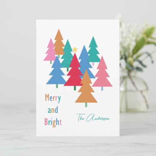 Vroege en heldere kerstkaart (Staand voorkant)