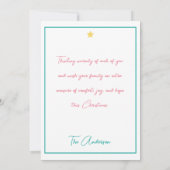 Vroege en heldere kerstkaart (Achterkant)