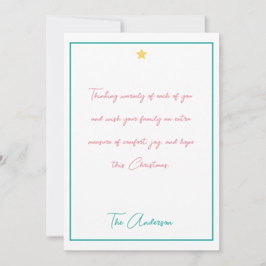 Vroege en heldere kerstkaart (Achterkant)