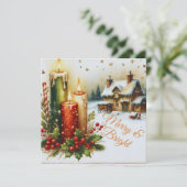 Vroege en heldere kerstkaart (Staand voorkant)