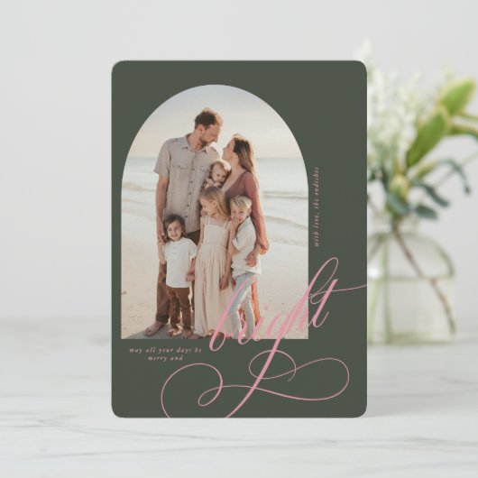 Vroege en heldere kerstkaart (Staand voorkant)