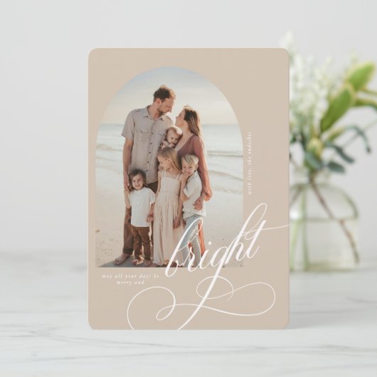 Vroege en heldere kerstkaart (Staand voorkant)