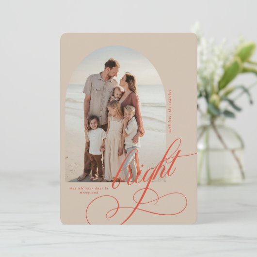 Vroege en heldere kerstkaart (Staand voorkant)