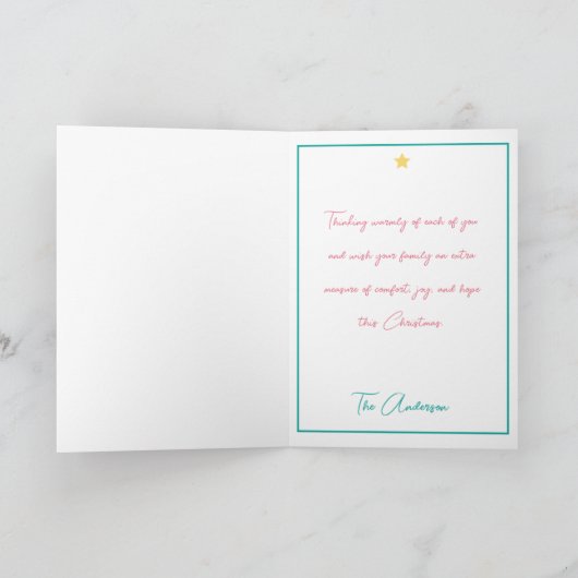 Vroege en heldere kerstkaart bedankkaart (Binnen)