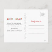 Vroege en heldere kerstkaart feestdagenkaart (Achterkant)