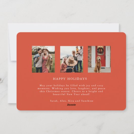 Vroege en heldere kerstkaart voor feestdagen (Achterkant)