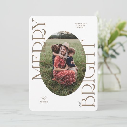 Vroege en heldere kerstkaart voor feestdagen (Staand voorkant)