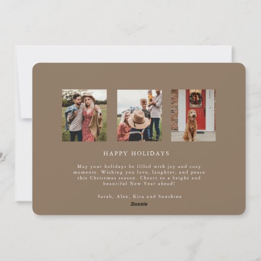 Vroege en heldere kerstkaart voor feestdagen (Achterkant)