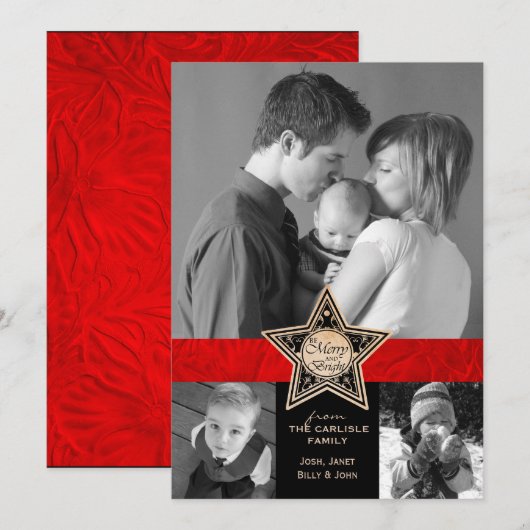 Vroege en heldere kerstkaarten voor feestdagen feestdagenkaart (Voorkant / Achterkant)