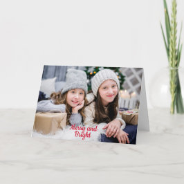 Vroege en heldere Kerstmis 2 Fotovakantie Feestdagen Kaart