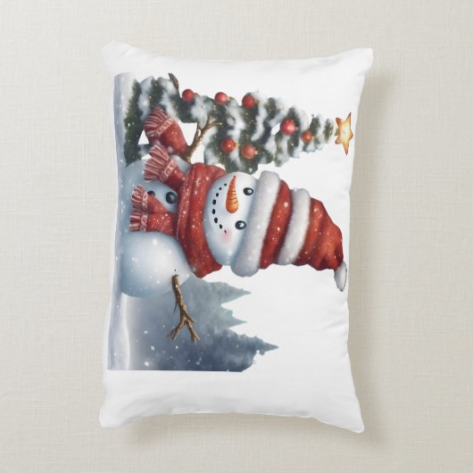 Vroege en heldere Kerstmis Accent Kussen (Achterkant (Verticaal))