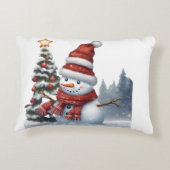 Vroege en heldere Kerstmis Accent Kussen (Achterkant)