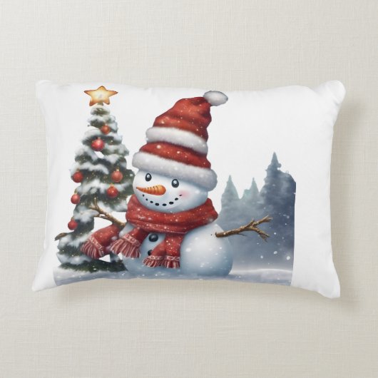 Vroege en heldere Kerstmis Accent Kussen (Achterkant)