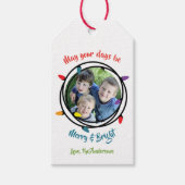 Vroege en heldere kerstverlichting cadeaulabel (Voorkant)