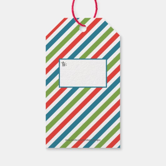 Vroege en heldere kerstverlichting cadeaulabel (Achterkant)