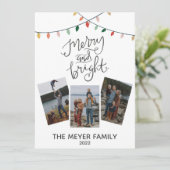 Vroege en heldere kerstverlichting feestdagenkaart (Staand voorkant)