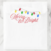 Vroege en heldere kerstverlichting ovale sticker (Tas)