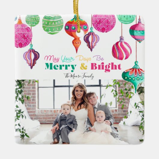 Vroege en heldere kerstversiering keramisch ornament (Voorkant)