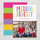 Vroege en heldere kleurrijke stripjes voor kerstmi feestdagenkaart (Voorkant / Achterkant)