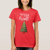 Vroege en heldere, moderne Rode Kerstmis T-shirt (Voorkant)
