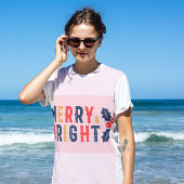 Vroege en heldere, moderne Rode Kerstmis T-shirt