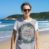 Vroege en heldere, moderne Rode Kerstmis T-shirt