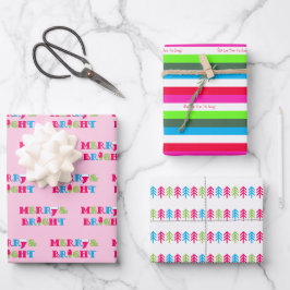Vroege en heldere Neon pasta-kerst Inpakpapier Vel