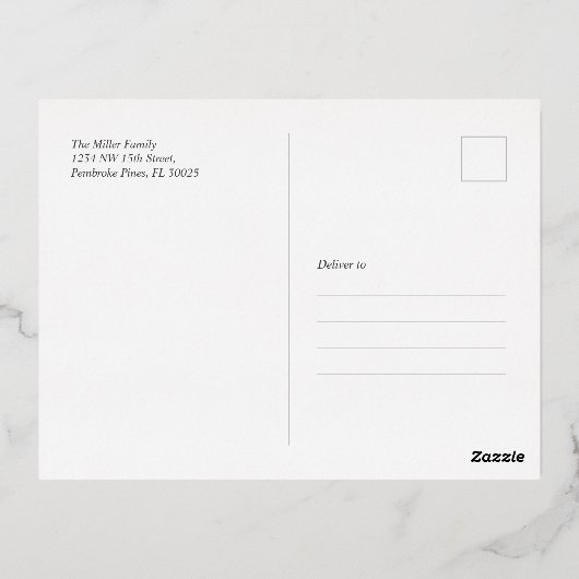 Vroege en heldere Roos voor kerstmis Folie Feestdagen Briefkaart (Achterkant)