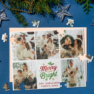 Vroege en heldere serie foto's voor collage kerstm legpuzzel