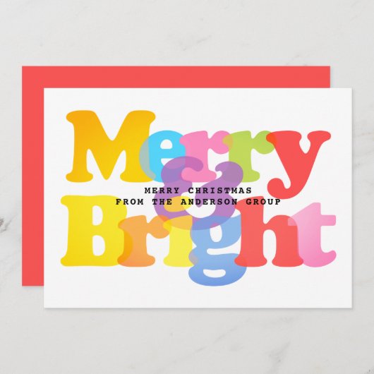 Vroege en heldere zakelijke kerst feestdagenkaart (Voorkant / Achterkant)