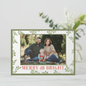 Vroege en Heldergroene kerstkaart (Staand voorkant)