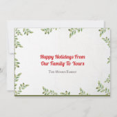 Vroege en Heldergroene kerstkaart (Achterkant)