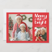 Vroege en Helderrode n witte foto-kerstkaart Kaart (Voorkant)