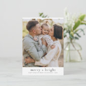 Vroege en helderziende kerstfeestdag foto feestdagenkaart (Staand voorkant)