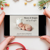 Vroege en lichte 4-foto's met kerstmis aankondiging