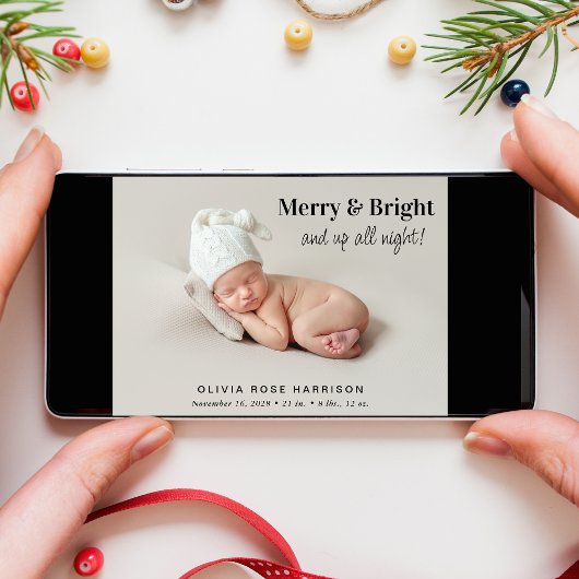 Vroege en lichte 4-foto's met kerstmis aankondiging