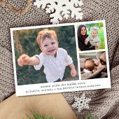 Vroege en lichte 4-foto's met kerstmis aankondiging