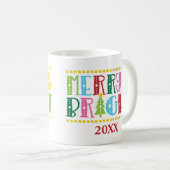 Vroege en lichte feestdagen met een kleurrijke ker koffiemok (Voorkant rechts)