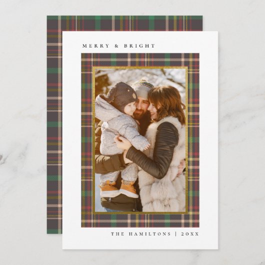 Vroege en lichte kerstfeestjes Foto Feestdagenkaart (Voorkant / Achterkant)