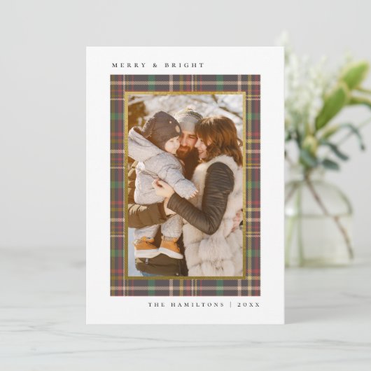 Vroege en lichte kerstfeestjes Foto Feestdagenkaart (Staand voorkant)